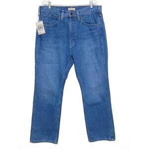 Blue Ranchwear Men 36 Bronc Rider Light Medium Wash Rigid Regular Straight Jeans